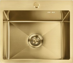 Zlewozmywak stalowy REA Leo 50 Złoty szczotkowany