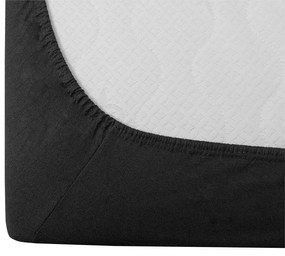 PrzytulneMieszkanie.pl Prześcieradło jersey EXCLUSIVE ciemnoszare 140 x 200 cm