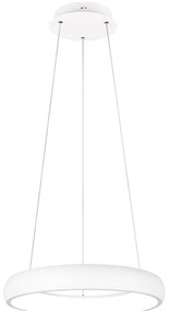 Biała lampa wisząca LED ze ściemniaczem i metalowym kloszem ø 46 cm Cardona – Trio
