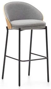 Szaro-naturalny hoker (wysokość siedziska 77 cm) Eamy – Kave Home