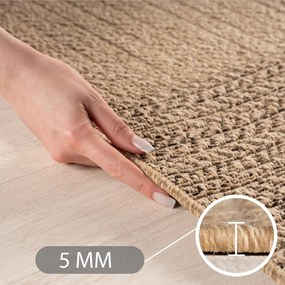 Brązowy okrągły dywan odpowiedni na zewnątrz ø 120 cm Timber 1405 – Ayyildiz Carpets