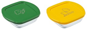 Pyrex Zestaw szklanych pojemników kwadratowych 2szt., 0,3 l