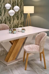 Stół do Jadalni Rozkładany płyta kaszmir/dąb cremona 160-200/90/77 BRANDON