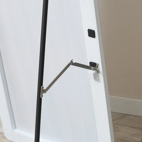 HOMCOM Lustro Stojące Całościowe z Ramą z Aluminium Srebrne 45x37x158,5cm | Aosom PL