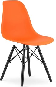 Krzesło Valora OSAKA ergonomiczne, pomarańczowo-czarne nogi do salonu