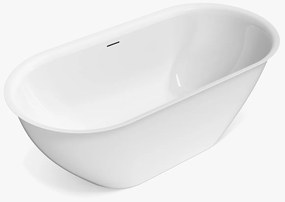 Biała wanna wolnostojąca - 197 L - Akryl - 160 x 80 x 58 cm - SORTINO