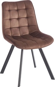 Pikowane krzesło do jadalni J265, tkanina velvet