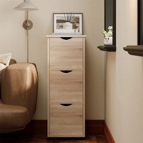 Szafka słupek z szufladami rustykalny dąb komoda stojąca wąska pojemna loft