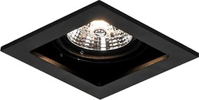 Zestaw 6 regulowanych kwadratowych opraw wpuszczanych czarnych - Artemis 70