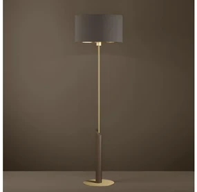 Eglo 390338 - Lampa podłogowa SANTANDRIA 1xE27/40W/230V brązowa/złota