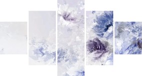 Obraz - Kwiaty, teksturowane malarstwo (125x70 cm)