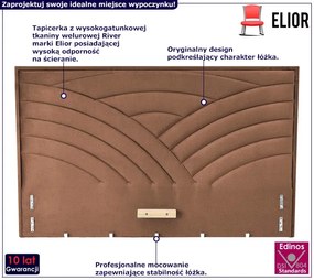 Beżowy tapicerowany zagłówek do łóżka H5-G32