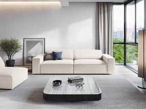 OUTLET Sofa 4-osobowa jasny beż tkanina strukturalna 244x102x70 Jodie od Micadoni