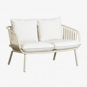 Sofa Ogrodowy Dwuosobowy Z Stali I Polipropylenu Aradina Nature - Sklum