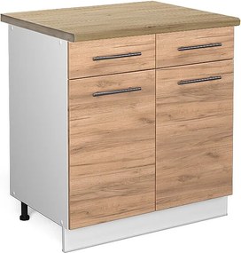 Szafka dolna do kuchni złoty dąb energetyczny 80x60x82 fame-line