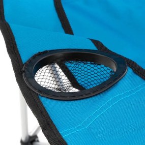 Zestaw 2 składanych krzeseł - niebieski