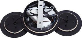 Nowoczesny kinkiet czarny z LED z 3-stopniowym ściemnianiem 3-źródła światła - Sunrise