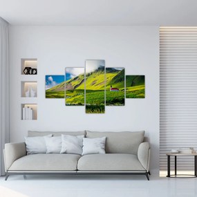 Obraz górskiego krajobrazu (125x70 cm)