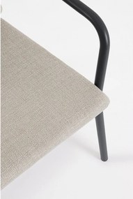 Jasnobrązowe metalowe krzesło ogrodowe Edvige – Bizzotto