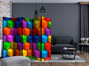Parawan jednostronny 3D 225x172 cm 5-częściowy wielokolorowy ARTGEIST B