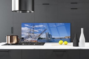 Panel nad blat kuchenny Portowa Panorama z Łodzią