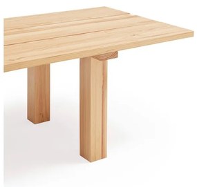 Stół z blatem z drewna sosnowego 100x260 cm Banda – Teulat