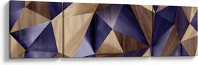 Obraz - 3D drewniane trójkąty (170x50 cm)