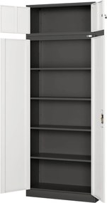 Nadstawka do szaf biurowych Jan Nowak 90x40x38 cm Ewa antracyt/biały