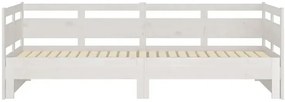 Białe drewniane łóżko rozsuwane 2x(80x200) cm - Givefi 3X
