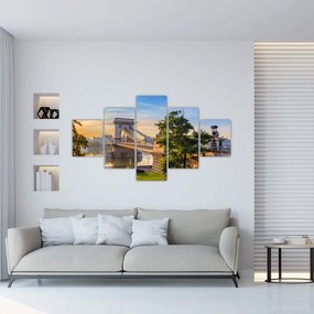 Obraz - Most nad rzeką, Budapeszt, Węgry (125x70 cm)