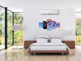 Obraz malowanego kwiatu wiśni (125x70 cm)