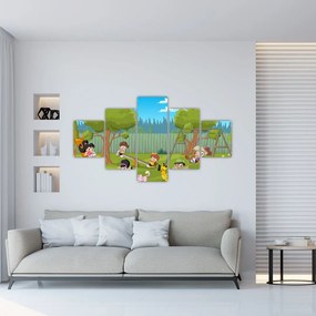 Obraz - Dzieci na placu zabaw (125x70 cm)