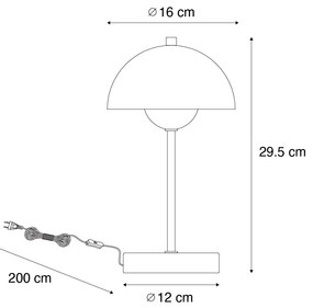 Retro lampa stołowa czarna ze złotem - Magnax Mini Retro Oswietlenie wewnetrzne