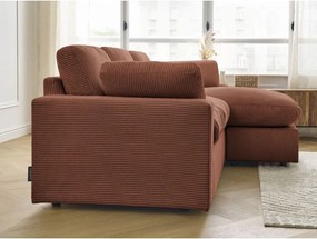 Pomarańczowy sztruksowy narożnik Belair – Bobochic Paris