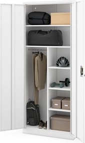 Szafa gospodarcza zamykana biała DAWID H2200 900 x 2200 x 450 mm