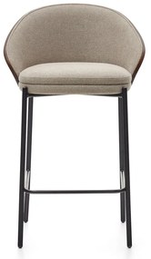 Brązowo-beżowy hoker (wysokość siedziska 65 cm) Eamy – Kave Home