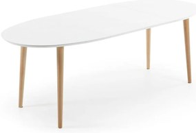 Biały rozkładany stół z białym blatem 90x140 cm Oqui – Kave Home