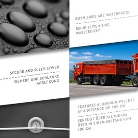 Plandeka wodoodporna PVC 2x3 m 650g/m² antracyt UV