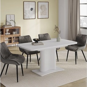 Stół jadalny biały/biały 120x80x77.4 fenaro