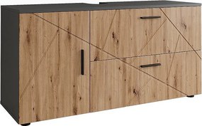 Szafka pod umywalkę antracyt/artisan 120.1x41x60.6 irma