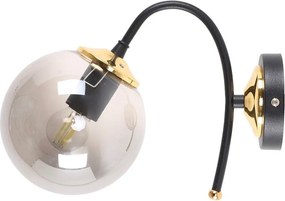 Czarno-szary kinkiet ø 15 cm Yoyo – Squid Lighting