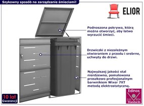 Stalowa osłona na śmietnik ogrodowy antracyt T4-W42
