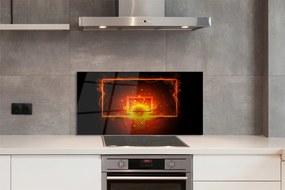Szklany Panel Ognisty Rzut do Kosza
