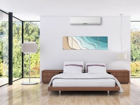 Abstrakcyjny obraz wybrzeża morskiego (170x50 cm)