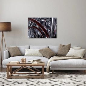 Obraz na szkle - szara abstrakcja (70x50 cm)