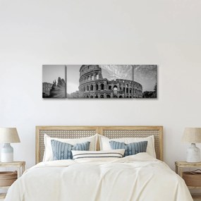 Obraz - Koloseum w Rzymie, czarno-biały (170x50 cm)