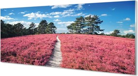 Szkło do Kuchni na Ścianę Wrzosowisko na Skraju Lasu