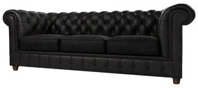 Czarna aksamitna sofa 230 cm Cambridge – Ropez