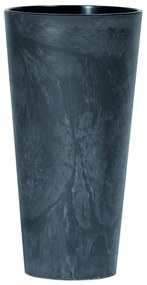 Donica ogrodowa wysoka Tubus Slim Beton Effect 76 cm antracytowy PROSPERPLAST