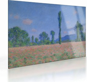 Obraz na szkle - Claude Monet, Poppy Field (Giverny), reprodukcje (70x50 cm)